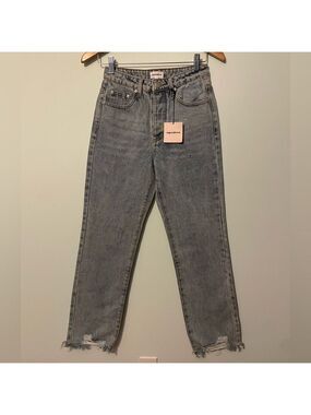 Revolve superdown Straight Raw Hem Jeans Light Blue Size 25